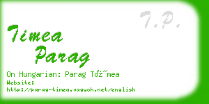 timea parag business card